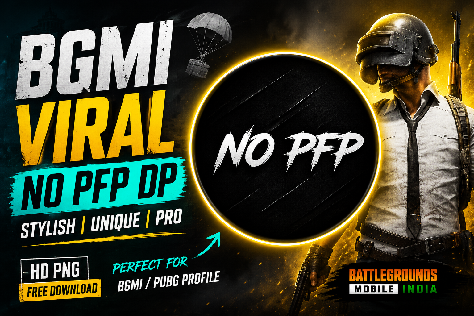 BGMI Viral No PFP DP Download – Stylish PUBG Profile Picture for Pro Players (HD PNG