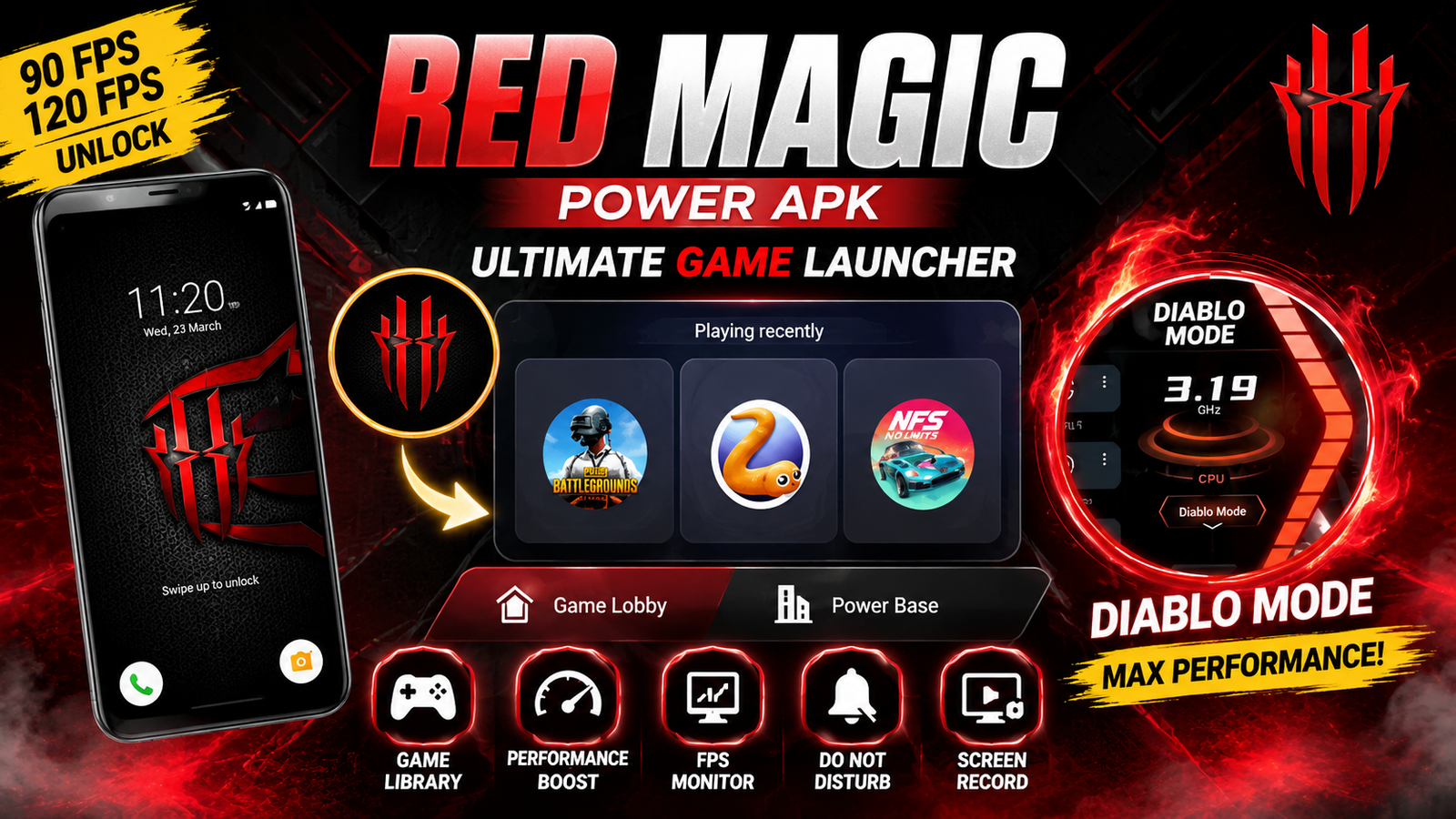 Red Magic Power APK v1.2.09 Download For Android (Game Space Launcher)